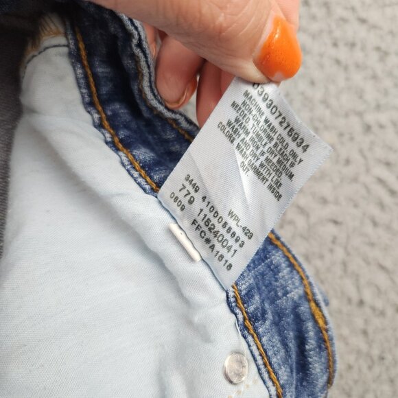 Levi's 518 Superlow Bootcut Jeans Women's 13M Flared Stretch Denim Pants Blue - Picture 9 of 11